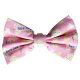 Pink Happy Barkday Birthday Dog Bow